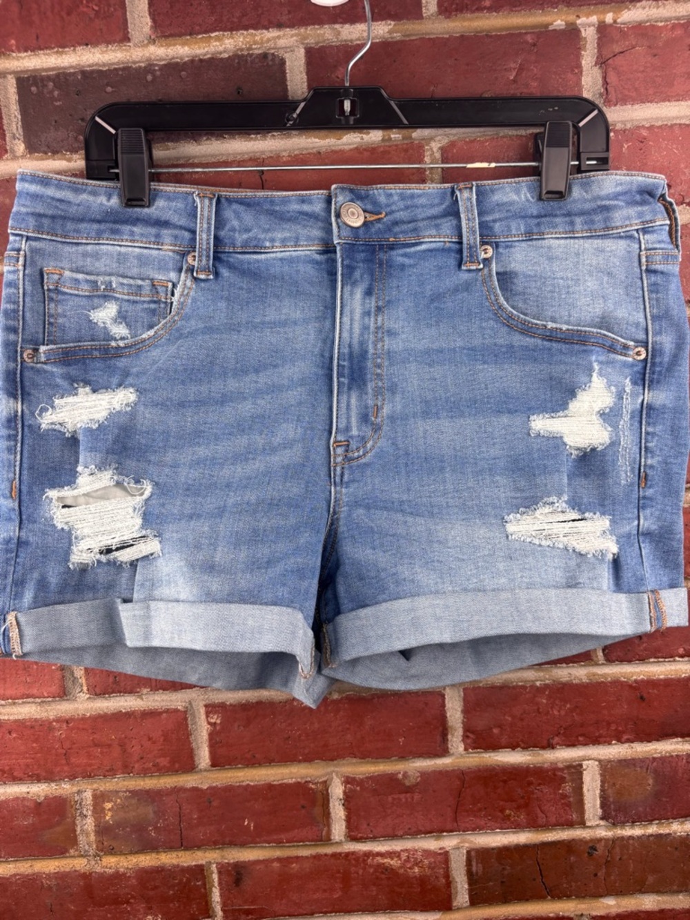 Aeropostale High Rise Midi Shorts Size 14